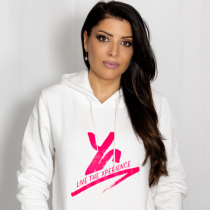 TIMELESS - hoodie blanc unisexe Yescoach Xperience
